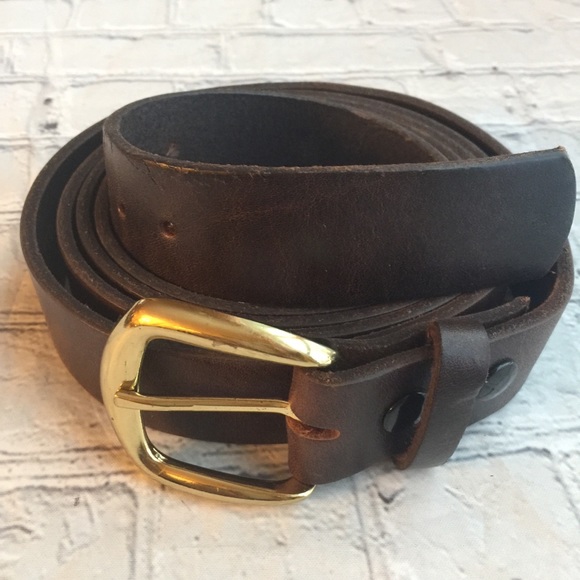 MARC WOLF LTD MENS BROWN LEATHER BELT SIZE 70 - Picture 1 of 7